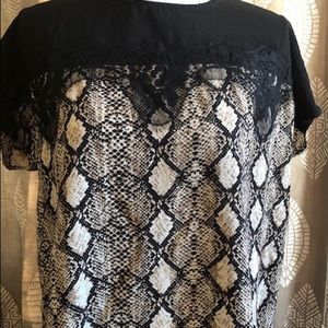 Snakeskin work blouse